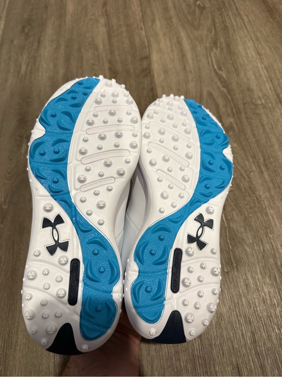 Under Armour Hovr White Golf Shoes with Navy and Light Blue Accents main image 4